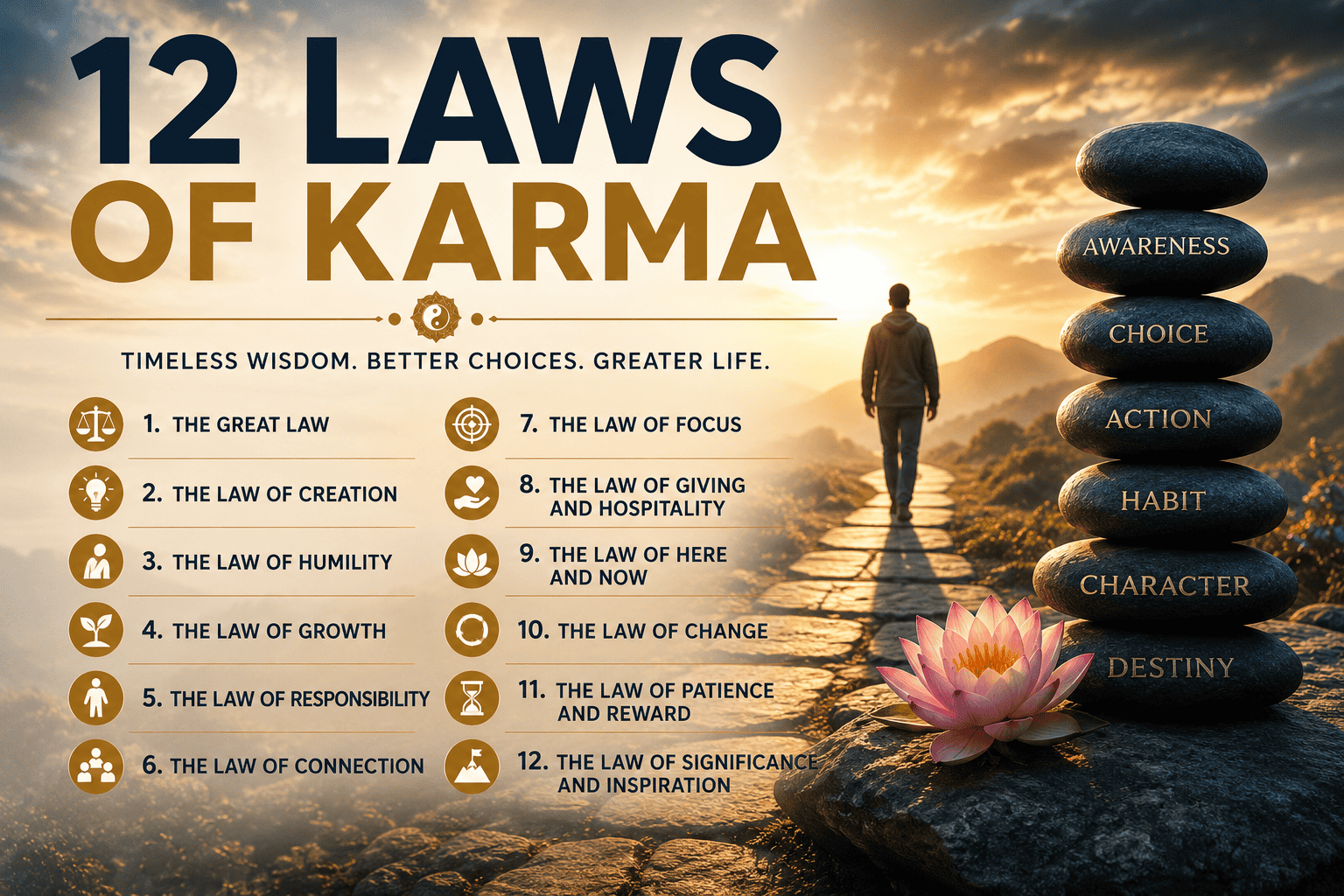 The 12 Laws of Karma Ancient Wisdom for a Modern Life